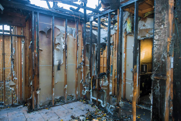 Professional Fire Damage Restoration technician working in Chicago, IL